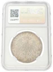 German states. Saxe-Meiningen. 5 Mark - Long beard. 1902 D. MS 63 +.