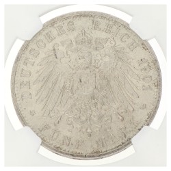 German states. Saxe-Altenburg. Ernst. 5 Mark. 1901 A. MS 63.