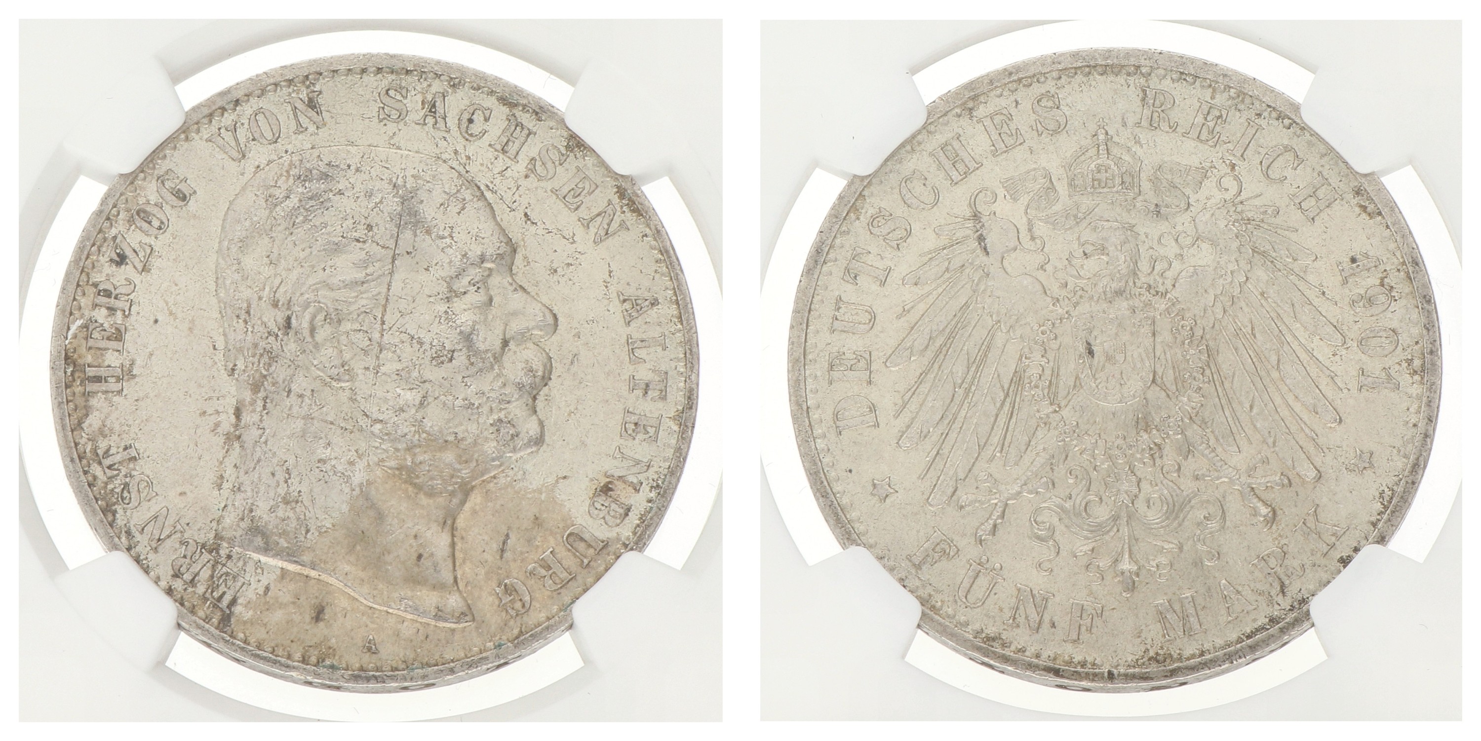 German states. Saxe-Altenburg. Ernst. 5 Mark. 1901 A. MS 63.