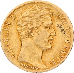 France. Second kingdom. Charles X. 20 Francs. 1828. VF.