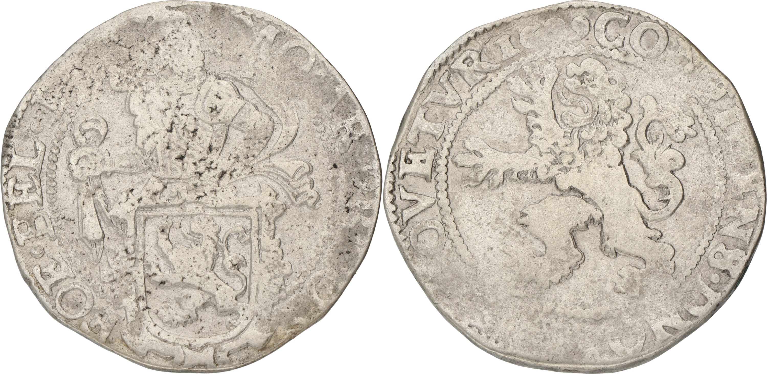 Leeuwendaalder op generaliteitsmuntvoet. Friesland. 1627. F.