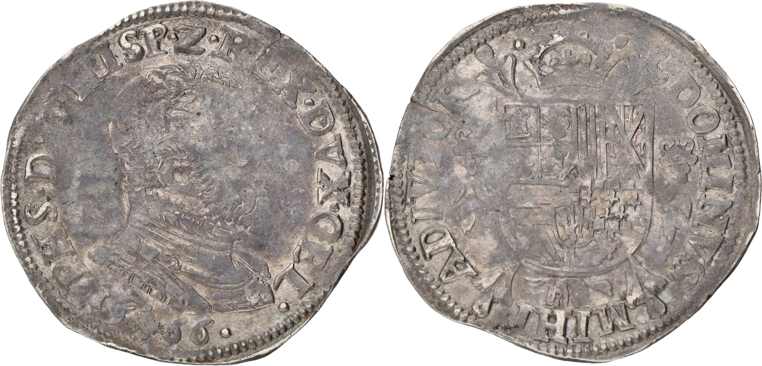 Vijfde Philipsdaalder. Gelderland. Philips II. 1566. VF.