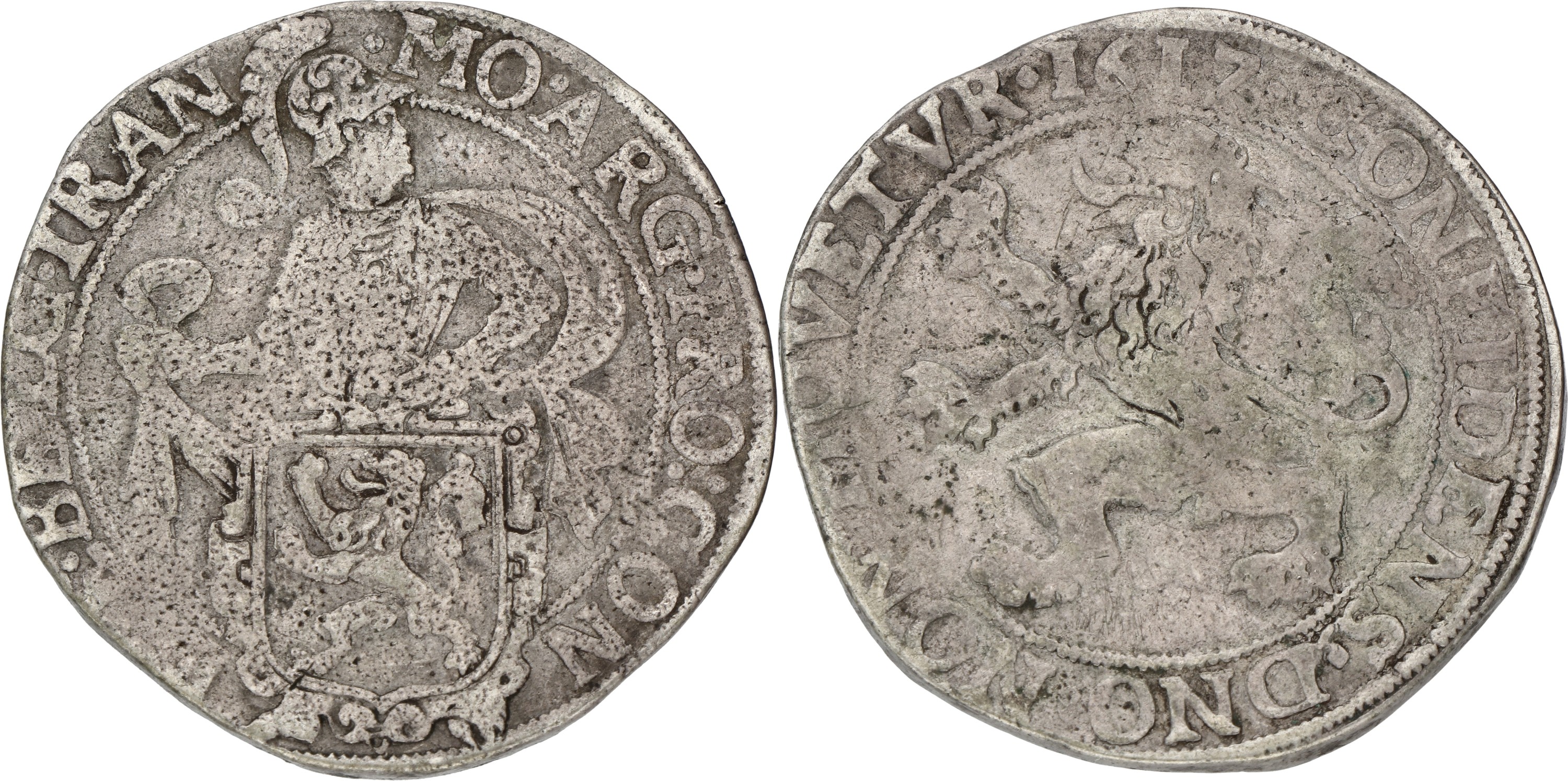 Leeuwendaalder op Generaliteitsvoet. Overijssel. 1617. F.