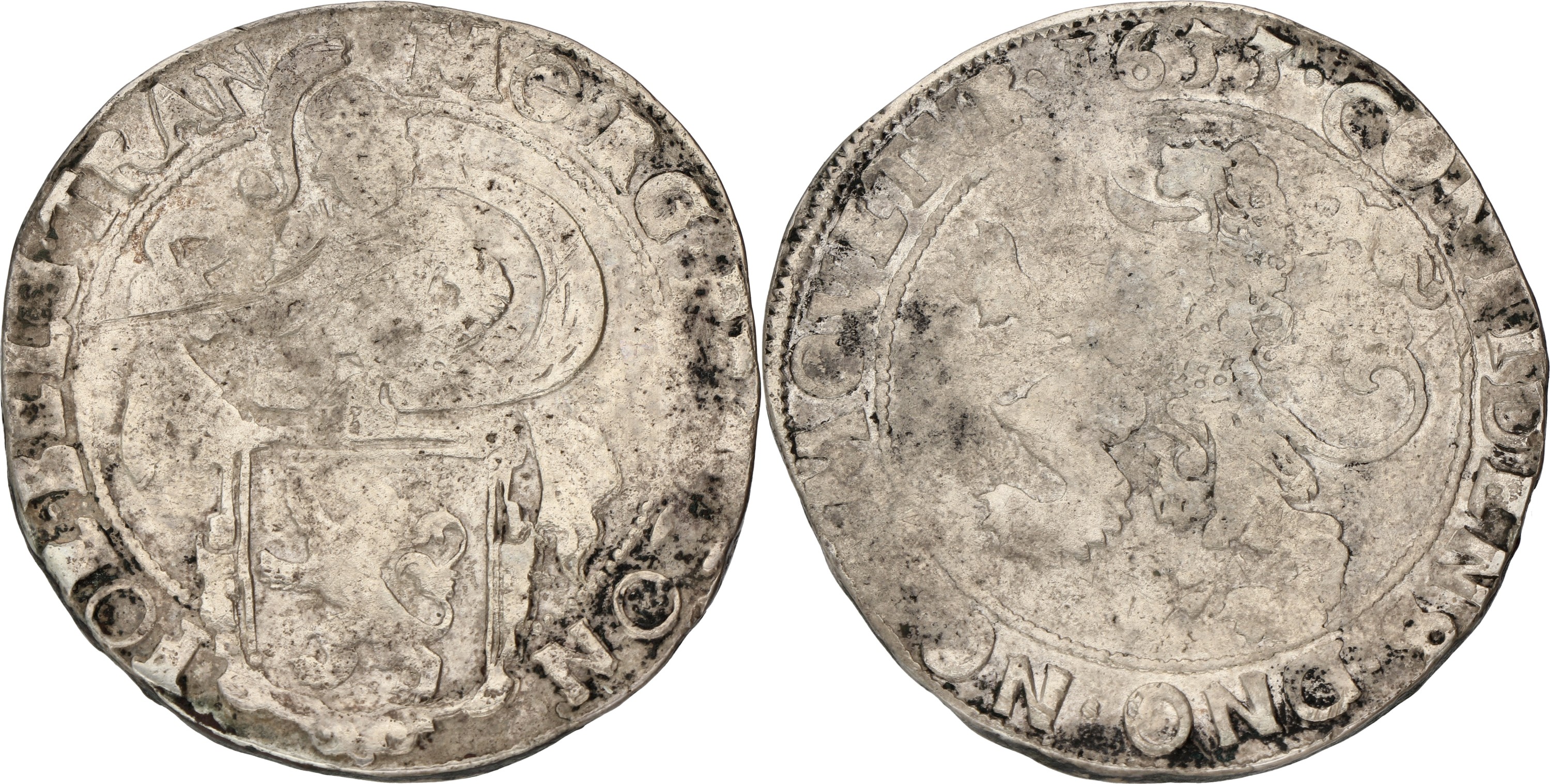 Leeuwendaalder op Generaliteitsvoet. Overijssel. 1633. F.