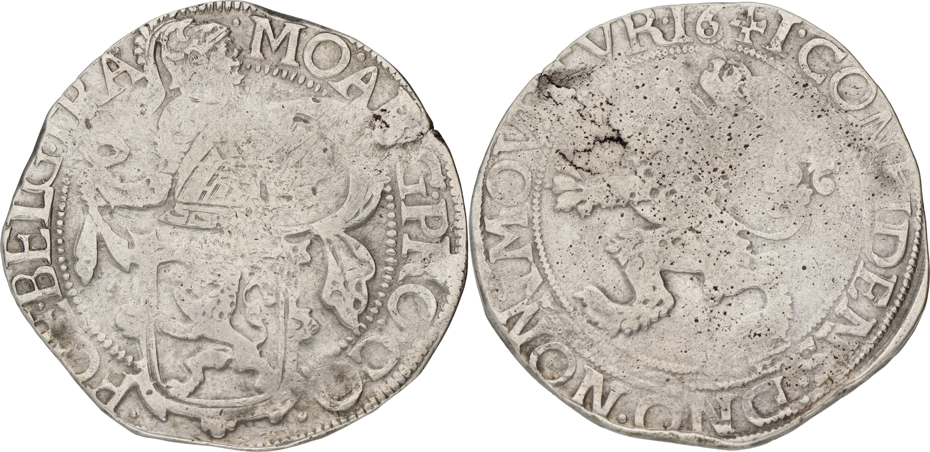 Leeuwendaalder op Generaliteitsvoet. Overijssel. 1641. F.
