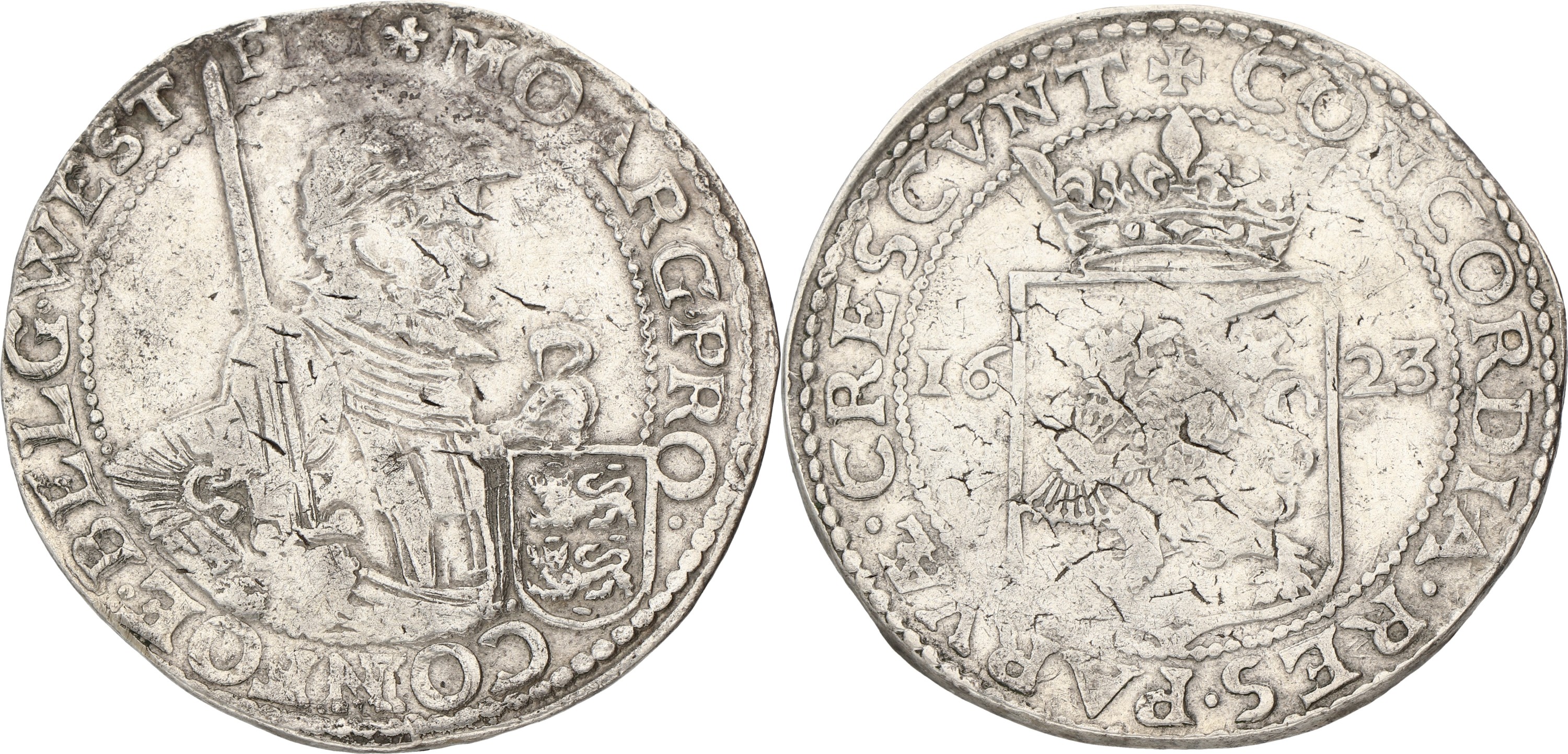 Nederlandse Rijksdaalder. West-Friesland. 1623. VF -