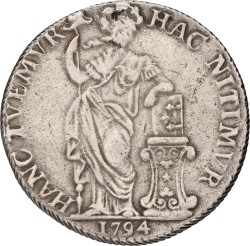 3 Gulden - generaliteits. West-Friesland. 1794. F