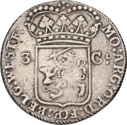 3 Gulden - generaliteits. West-Friesland. 1794. F