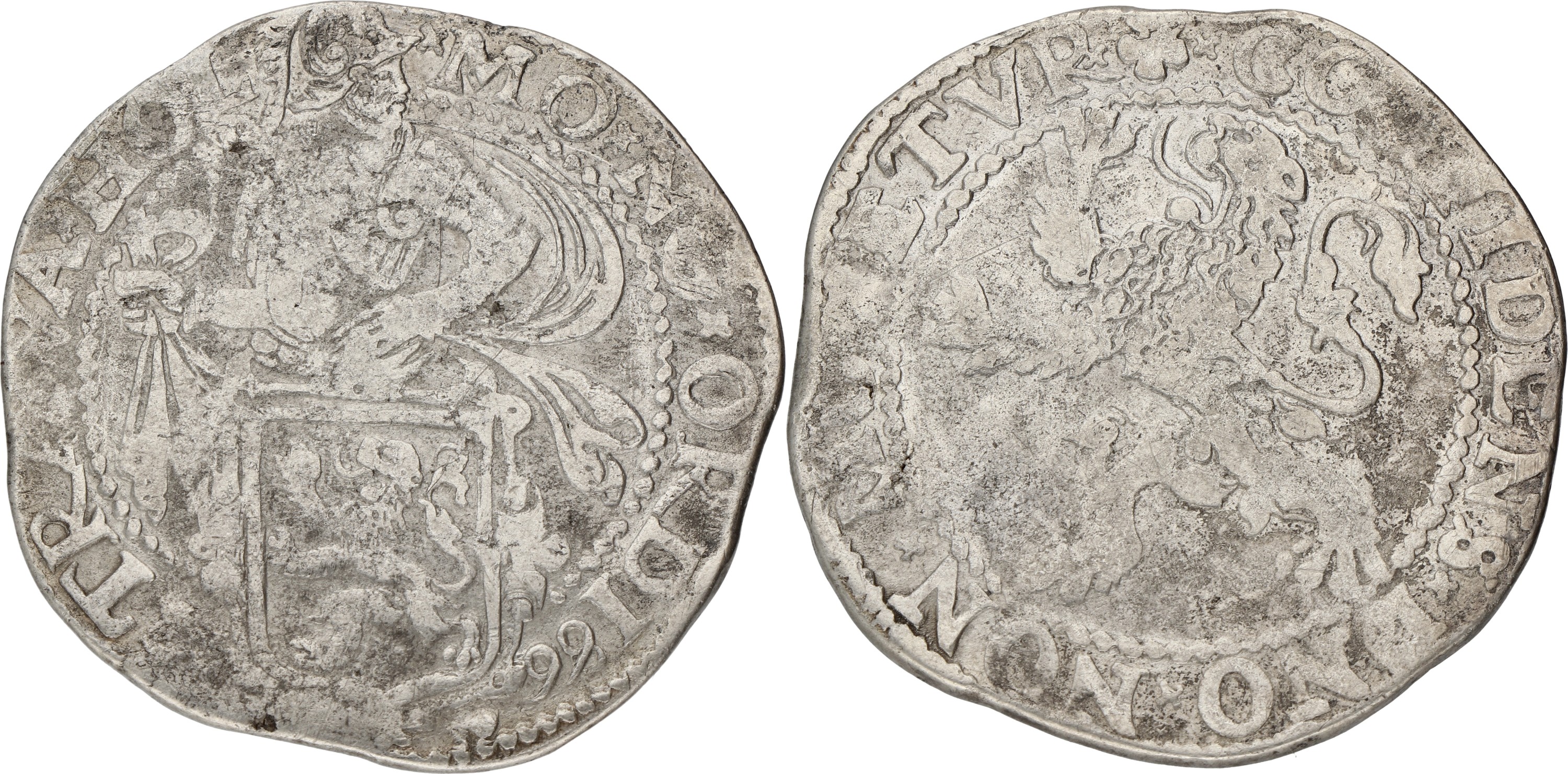 Leeuwendaalder op Hollandse muntvoet. Utrecht. 1599/98. F