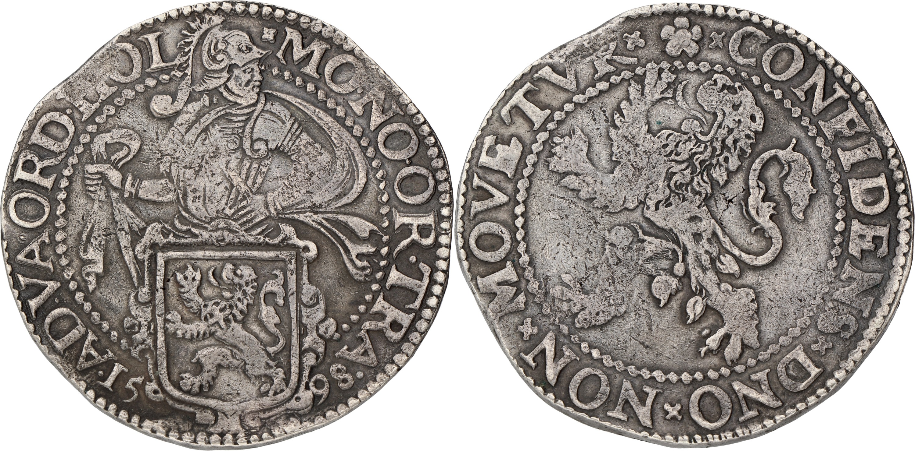 Leeuwendaalder op Hollandse muntvoet. Utrecht. 1598. VF +