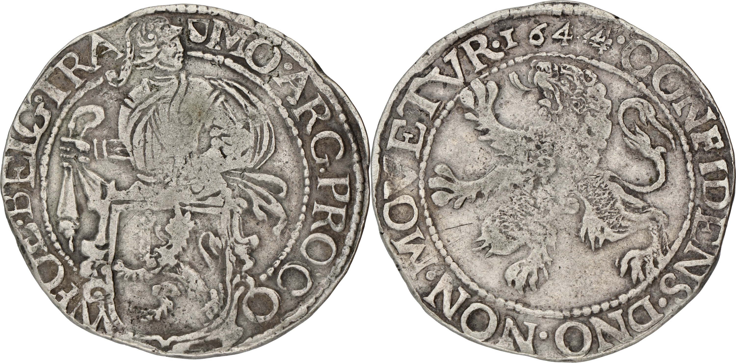 Leeuwendaalder op generaliteitsvoet. Utrecht. 1644. VF