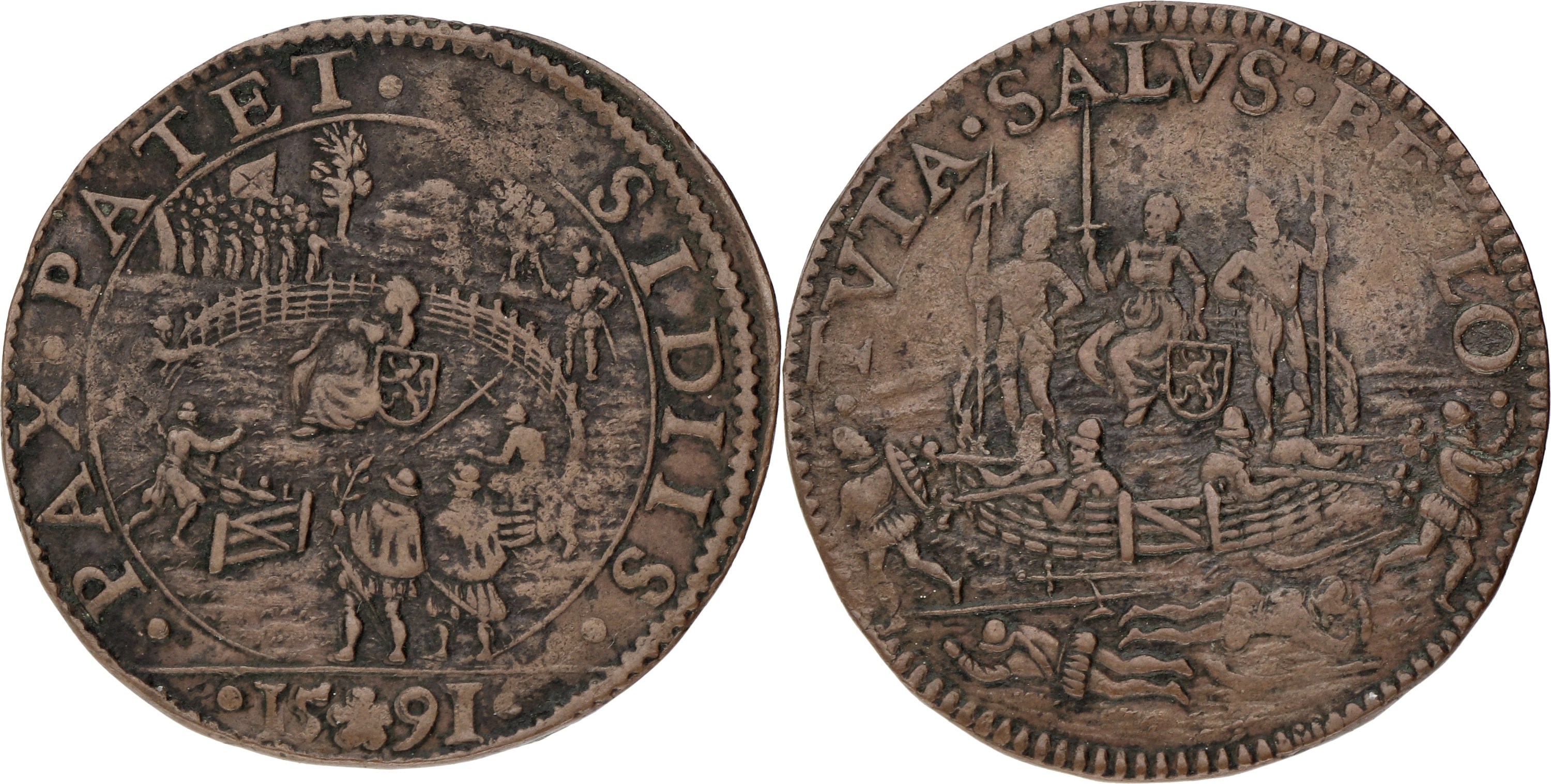 Noordelijke Nederlanden. Dordrecht. 1591. Vredesonderhandelingen door de Staten Generaal verworpen. VF.