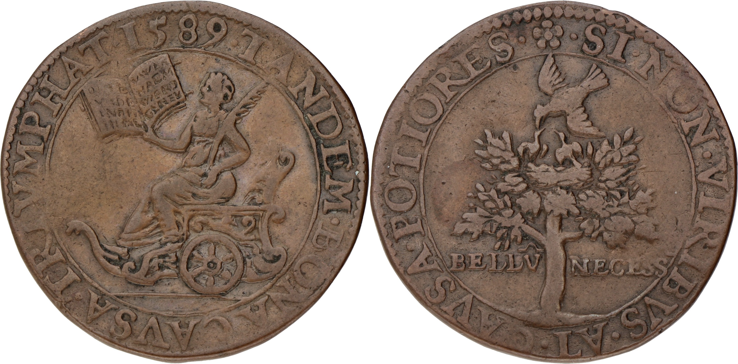 Noordelijke Nederlanden. Dordrecht. 1589. Koningin Elizabeth dankt God. VF.