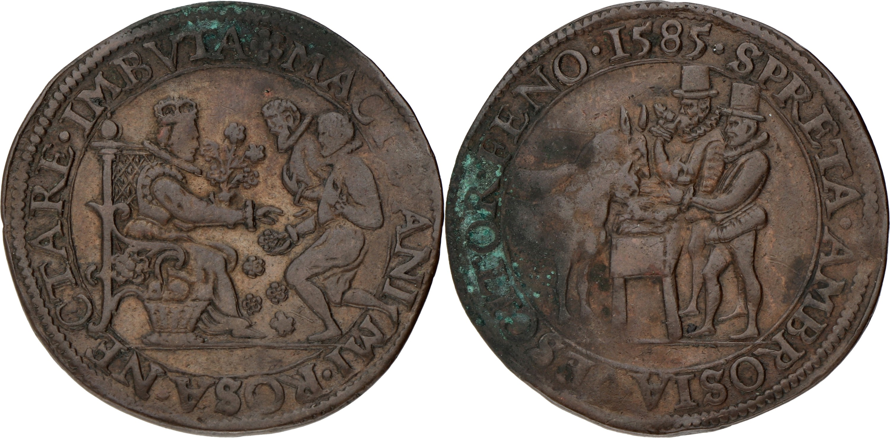 Noordelijke Nederlanden. Dordrecht. 1585. Overgave van Antwerpen en Nijmegen - Ondersteuning door koningin Elizabeth. VF.
