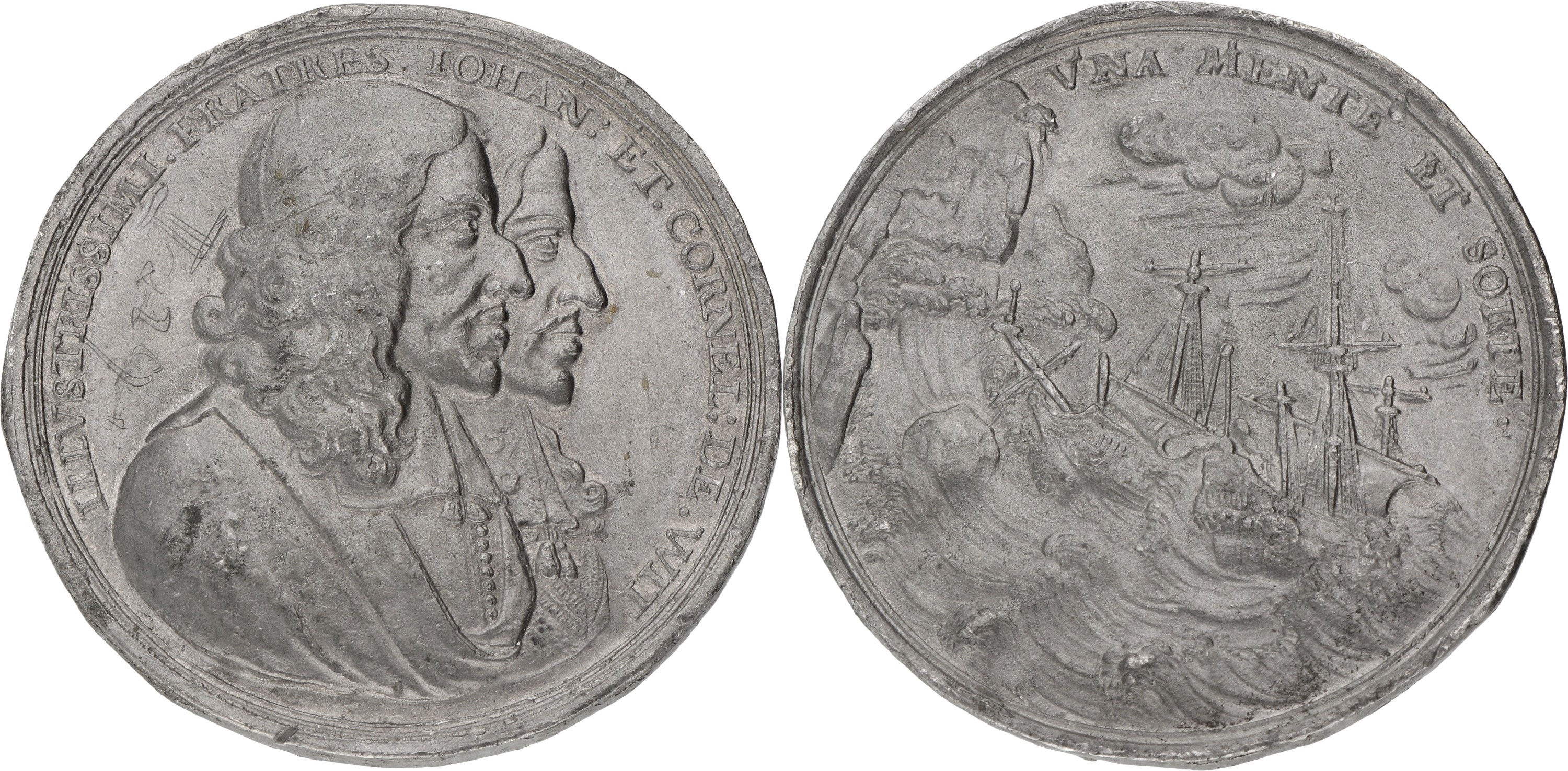 Nederland. Zj (1672) - Later werk. Moord op de gebroeders De Witt te 's-Gravenhage - in lood. XF.