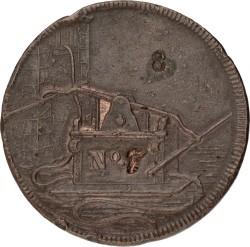 Nederland. Dordrecht. Zj. Brandspuitpenning Nr. 7 - met klop 8. VF +.