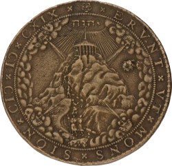 Nederland. Dordrecht. 1619. Synode van Dordrecht, zonder hond - Afslag in koper. VF +