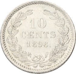 10 Cent. Wilhelmina. 1896. AUnc