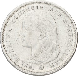25 Cent. Wilhelmina. 1892. AUnc.