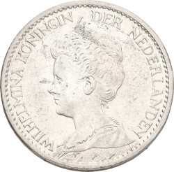 1 Gulden. Wilhelmina. 1912. XF -