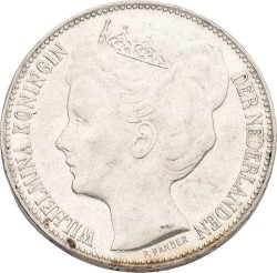 2½ Gulden. Wilhelmina. With dot between P & Pander. 1898. VF / XF