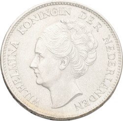 1 Gulden. Wilhelmina. 1944 P - Doorloper. AUnc