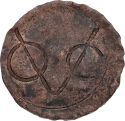 Copper token - Monogram on both sides. V.O.C. N.D. VF
