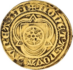 German states. Mainz, Bishopric of. Kornad III of Dhaun. Goldgulden. ND (1426 - 1434). F / VF