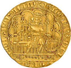 German states. Bavaria. Antwerp (struck on his return from England). Lüdwig IV der Bayer. Chaise d'Or - closed crown. ND (1328 - 1347). VF