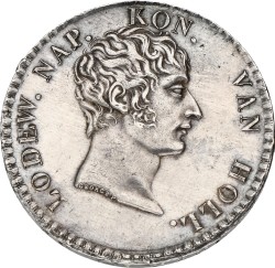 2½ Gulden. Lodewijk Napoleon. 1808. XF +