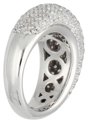 18K witgouden pavé ring met diamant