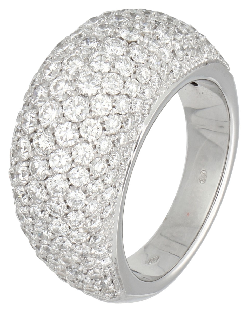 18K witgouden pavé ring met diamant