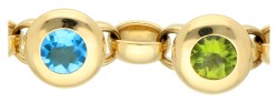 Tamara Comolli 18K geelgouden armband met topaas, toermalijn, peridot en granaat