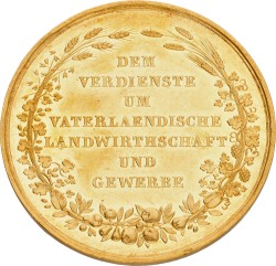 German states. Bavaria. ND. Agricultural golden price medal. XF
