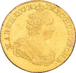 Dubbele soeverein. Brabant. Brussel. Maria Theresia. 1761. XF -