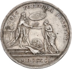 Belgium. Austrian Netherlands. 1791. Inaugeration of Leopold II. VF +