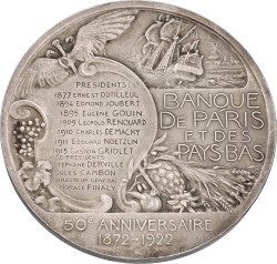 France. 3rd republic. 1922. On the 50th anniversary of the Banque de Paris et des Pay-Bas. XF