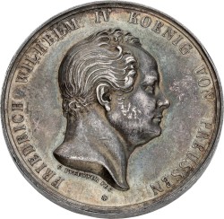 German states. Prussia. ND. Silver pricemedal. VF / XF