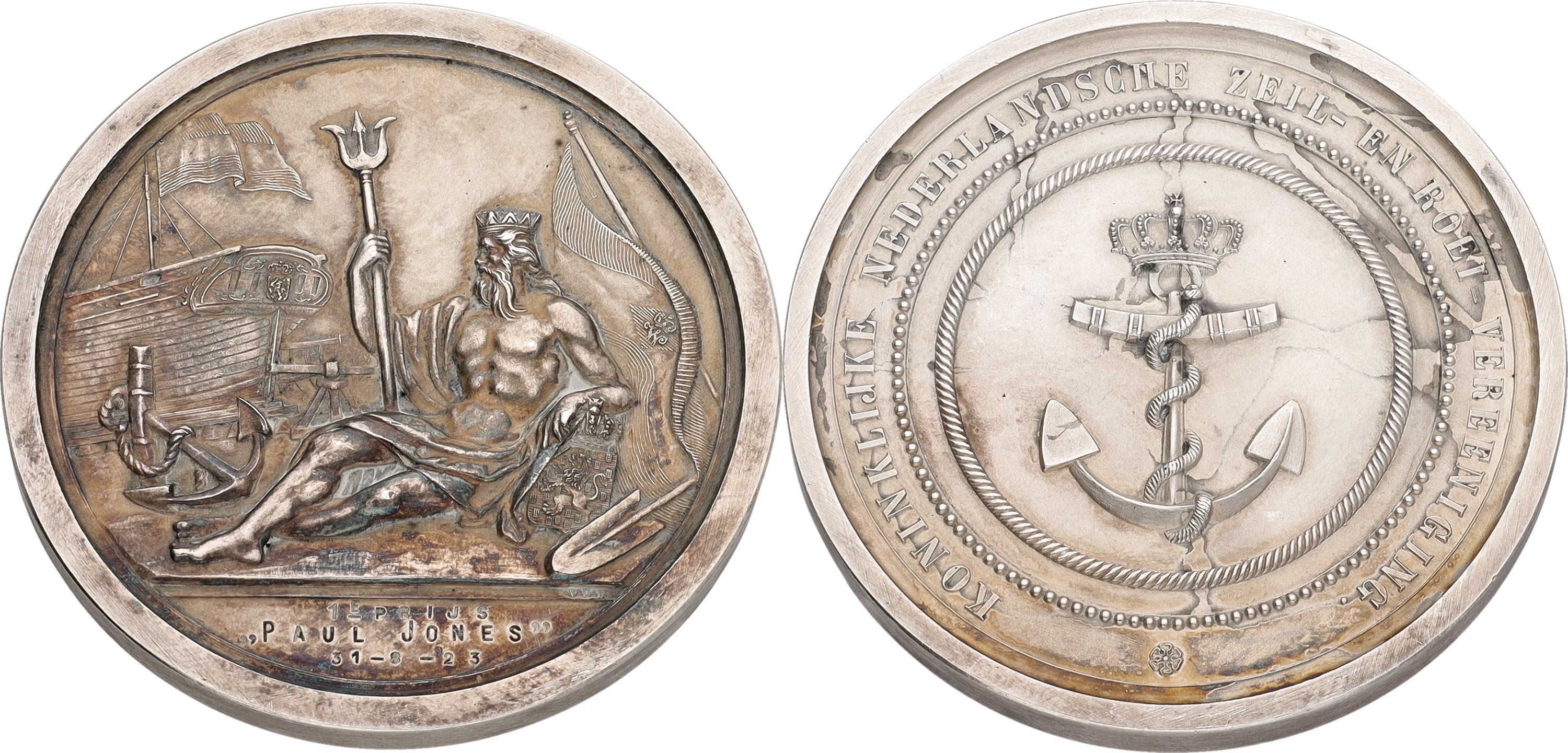Nederland. ND/1923. Prijspenning Koninklijke Nederlandsche zeil- en roeivereniging. XF