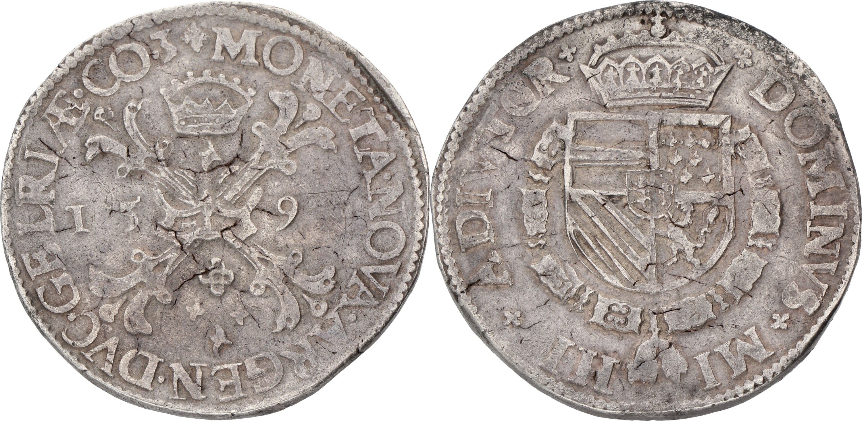 Bourgondische Kruisdaalder. Gelderland. 1592. VF