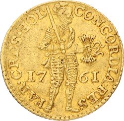 Gouden dukaat. Holland. 1761. VF