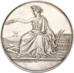 France. Lille. 1853/1864. Agricultural price medal for the district of Lille - Given to A. M. Michaux. XF +