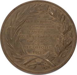 Belgium. Antwerpen. 1909. La Chambre de Commers D'Anvers - on the annexation of Congo by Belgium. XF -
