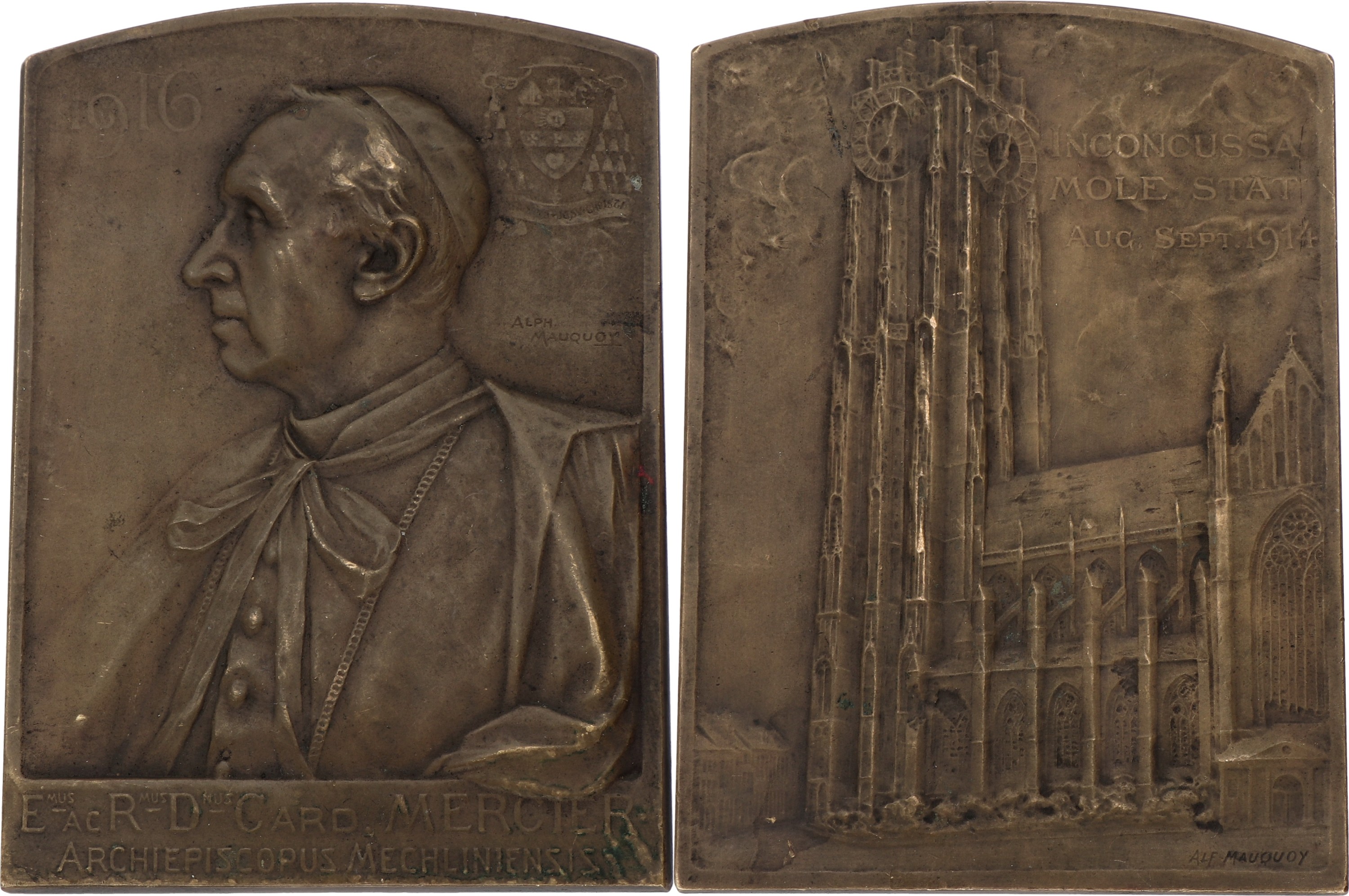 Goudwisselkantoor auction: Belgium. 1916. Cardinal Mercier. VF / XF