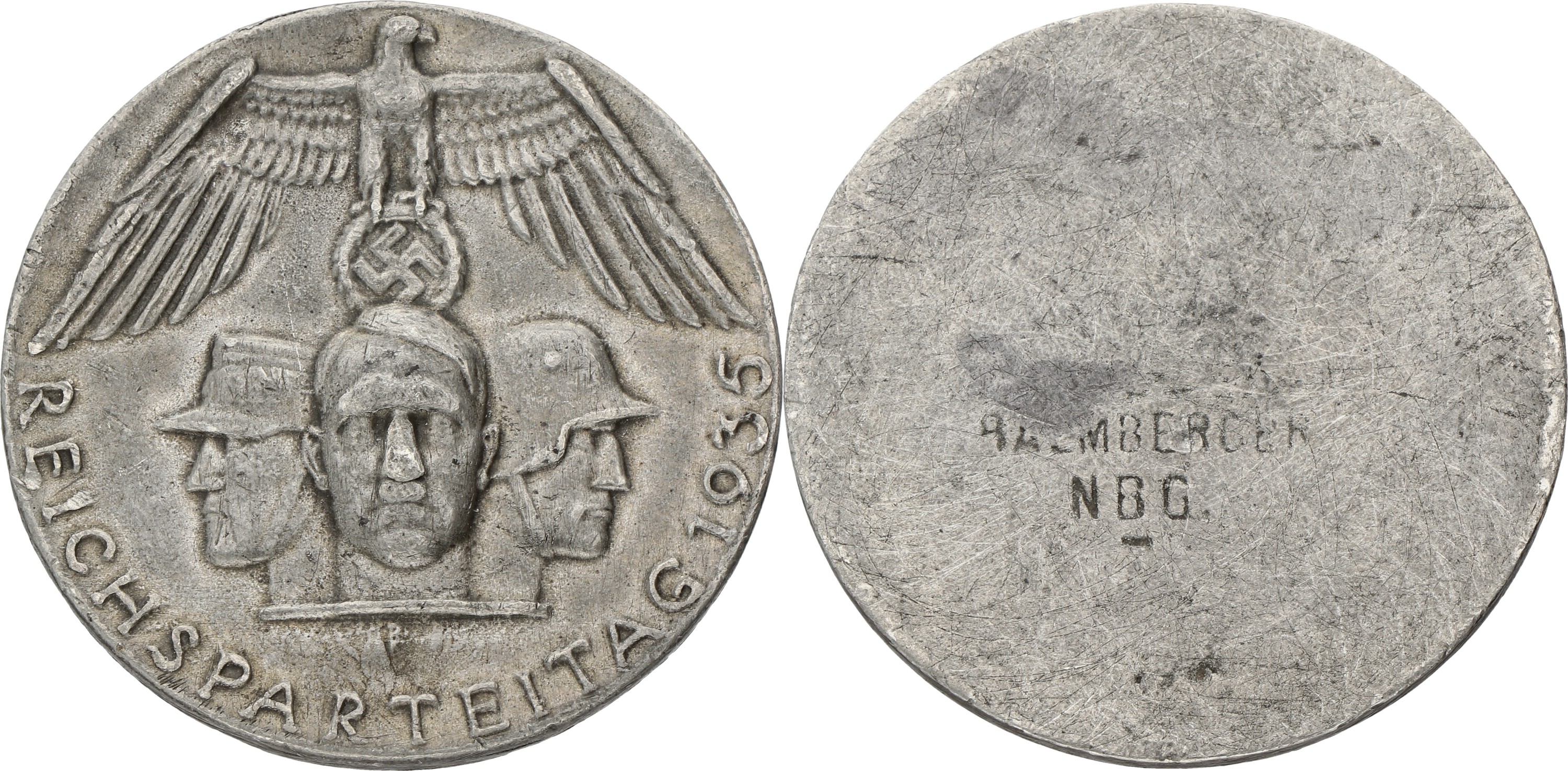 Goudwisselkantoor auction: Germany. Third reich. 1935. Reichsparteitag - Bambergen. VF