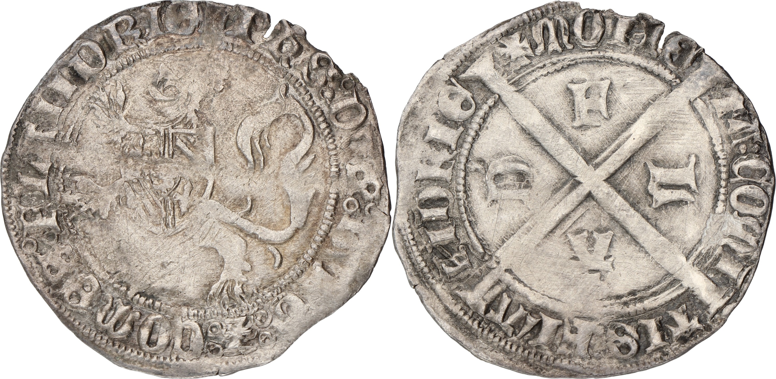 Dubbele groot Cromsteert. Vlaanderen. Filips de goede. ND (1419-1467). VF