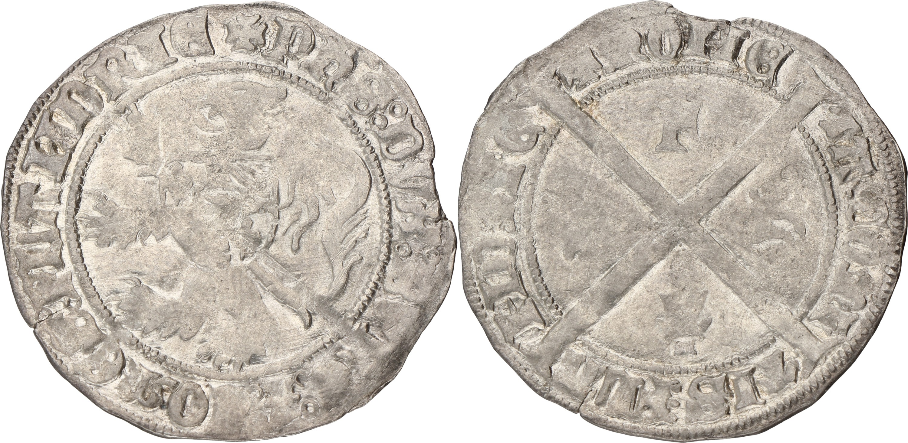 Dubbele groot Cromsteert. Vlaanderen. Filips de Goede. ND (1419 - 1467). F / VF