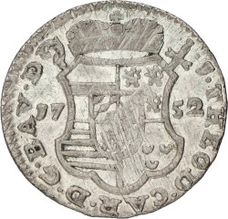 Escalin of Schelling. Luik. Jean-Théodore of Bavaria. 1752. UNC