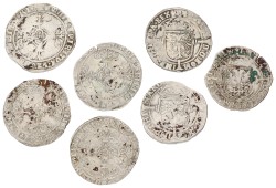 Lot (7) Reaal & Stuiver. Karel V. 1506 - 1555. Average VF