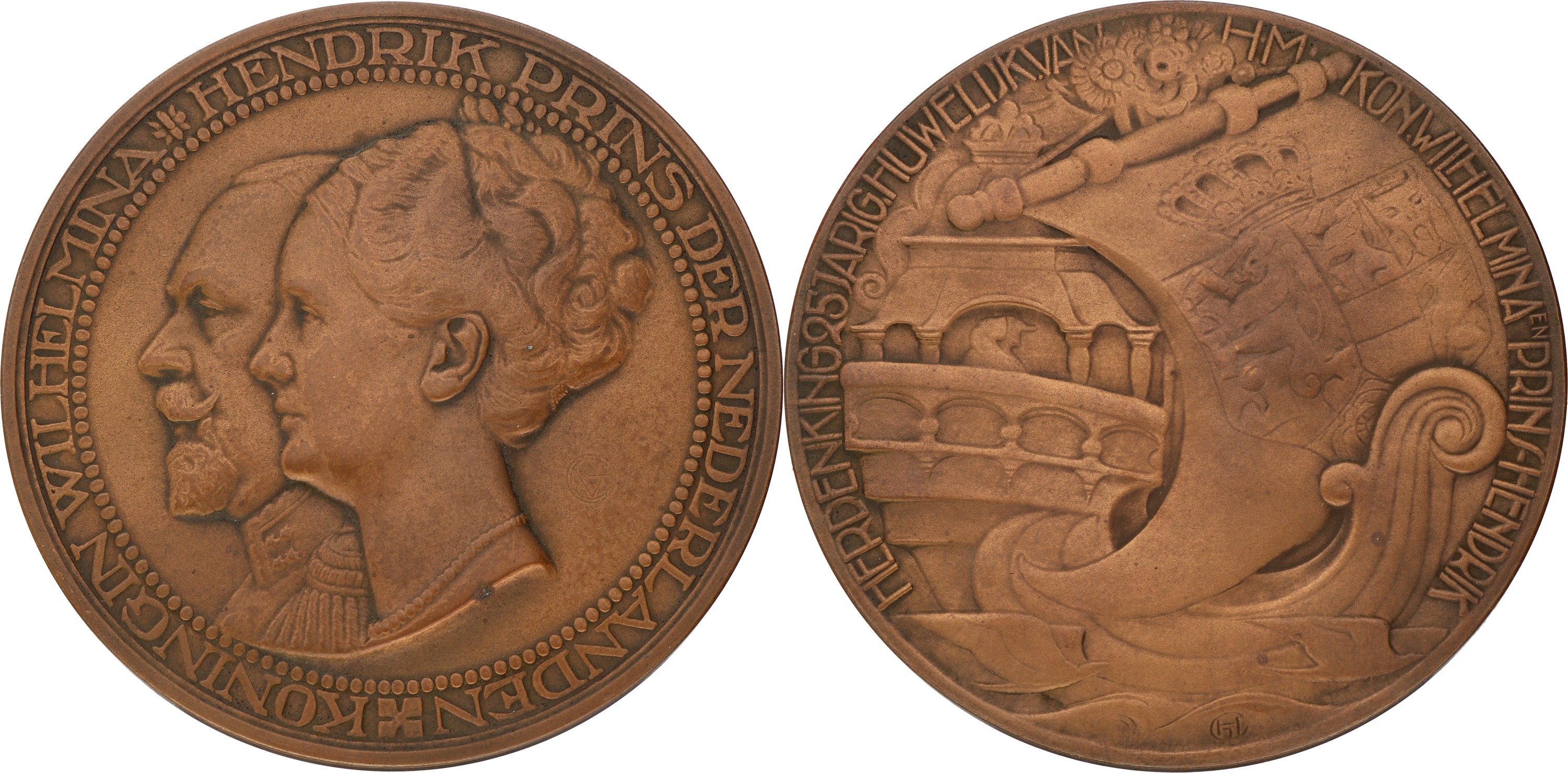 Nederland. 1926. 25 jarig huwelijk Wilhelmina en Hendrik. XF